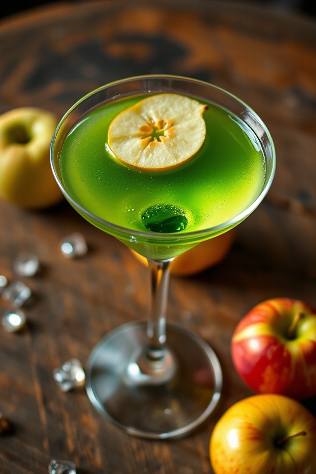 apple martini cocktail preparation