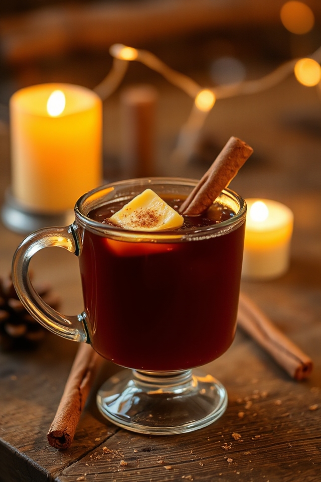 cozy hot buttered rum