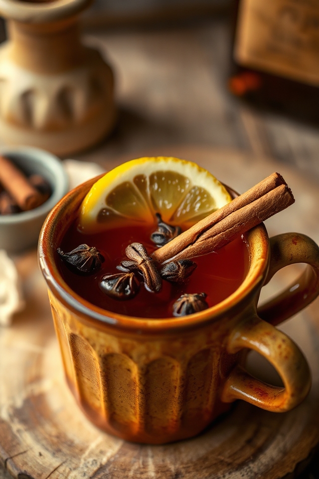 cozy hot rum toddy