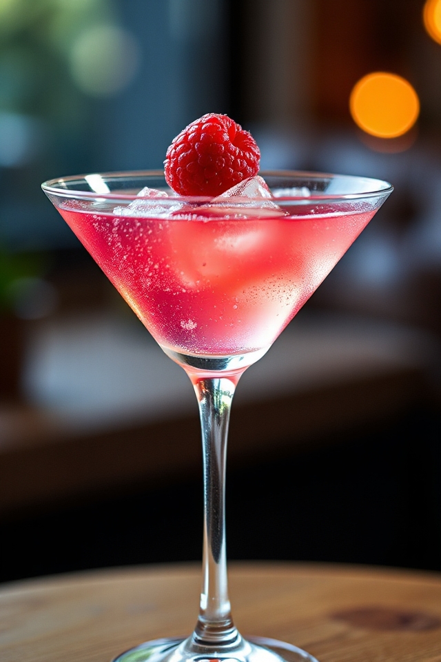 crafting a raspberry martini