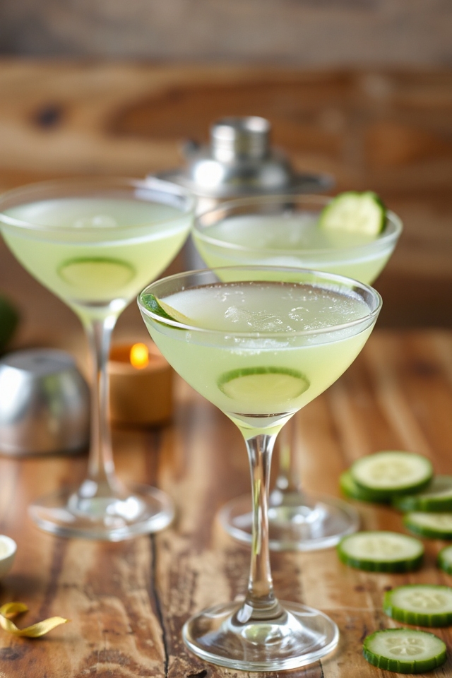 cucumber infused gin cocktail