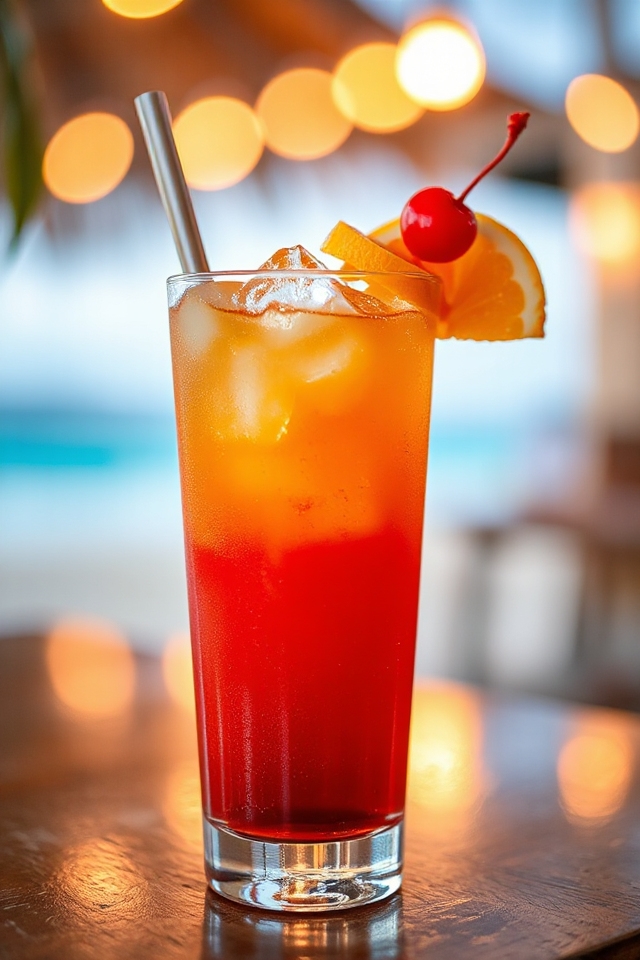 make a beautiful tequila sunrise