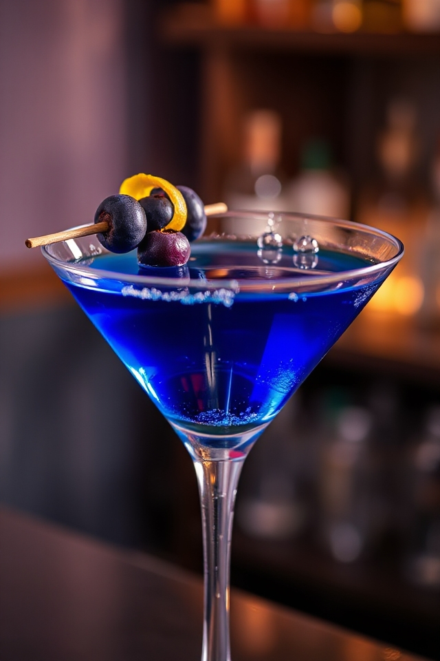shake fresh blueberry cocktail