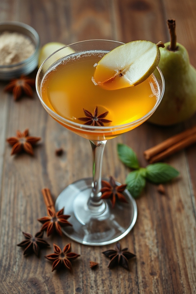spiced pear cocktail recipe
