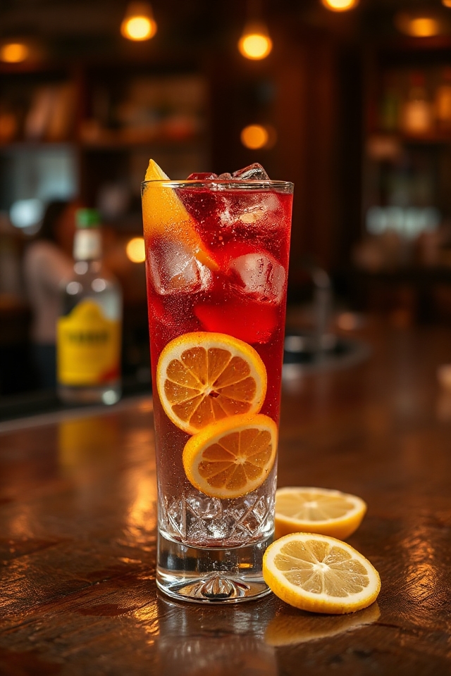 tequila cocktail with ginger ale