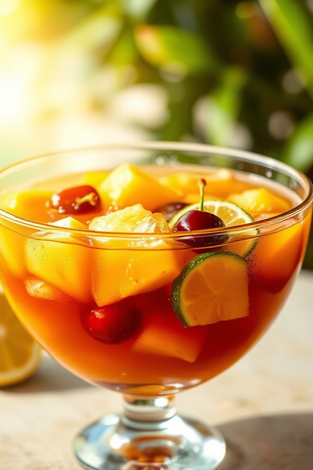 tropical jamaican rum punch